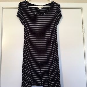 TMG New York Striped Navy Dress